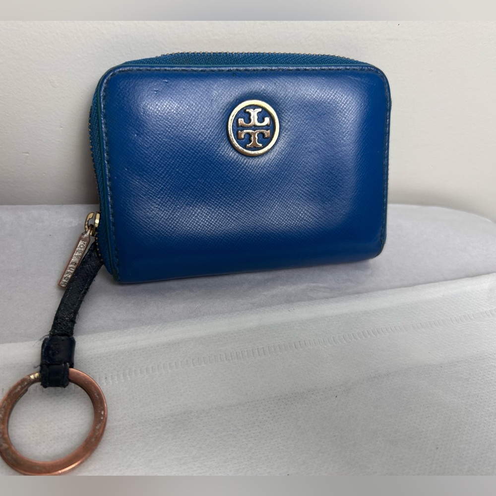 Tory Burch Royal Blue Leather Wallet